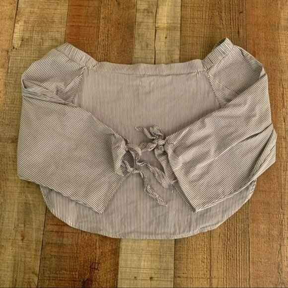 Urban outfitters Kimchi blue striped off the shoulder crop top - S - Picture 7 of 7
